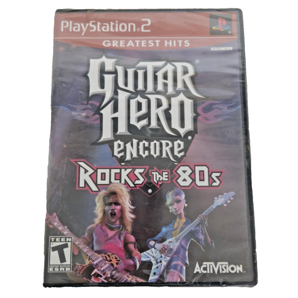 Guitar Hero Encore: Rocks the 80s (Sony PlayStation 2, 2007) NEW SEALED